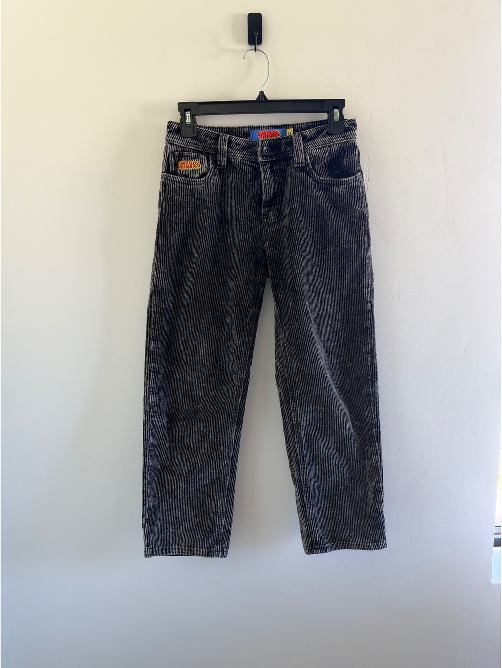 Empyre Black Acid Wash Corduroy Baggy Pants Size 24